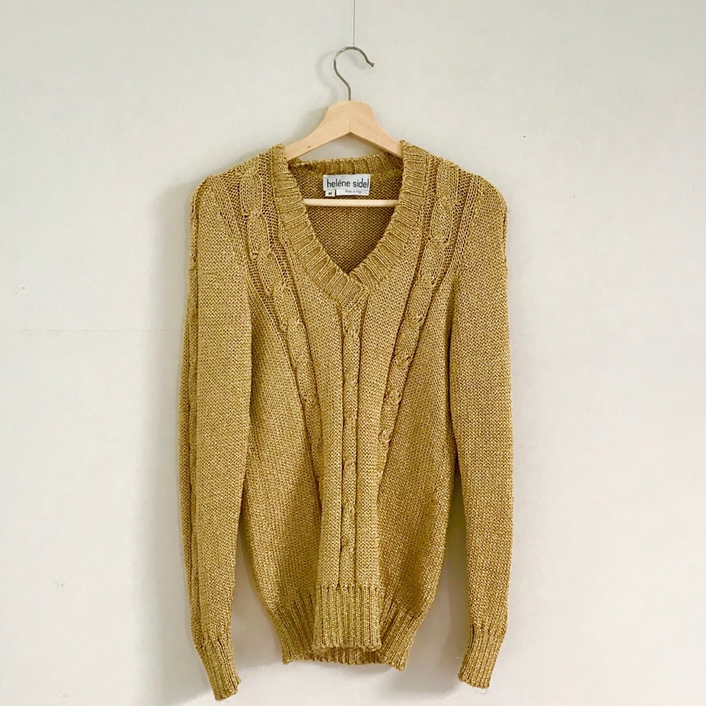Vintage gold Helene Sidel sweater